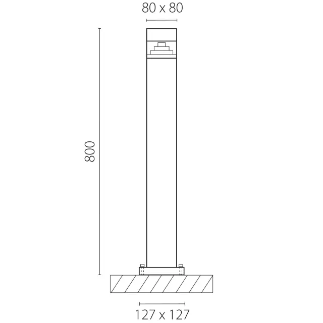 Уличный светильник Lightstar 377707 RAGGIO — черный, ракурс 2