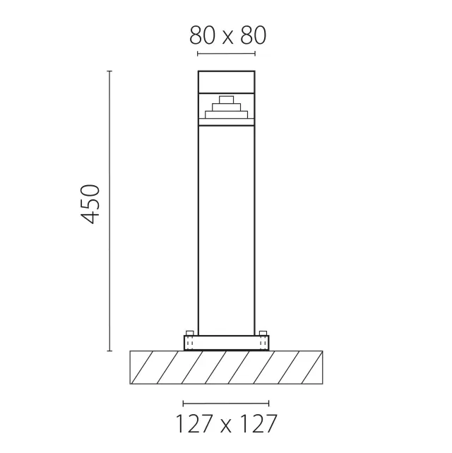 Уличный светильник Lightstar 377907 RAGGIO — черный, ракурс 2
