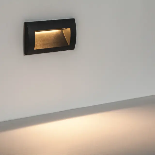 Встраиваемый в стену светильник Lightstar 383572 ESTRA — черный, ракурс 2