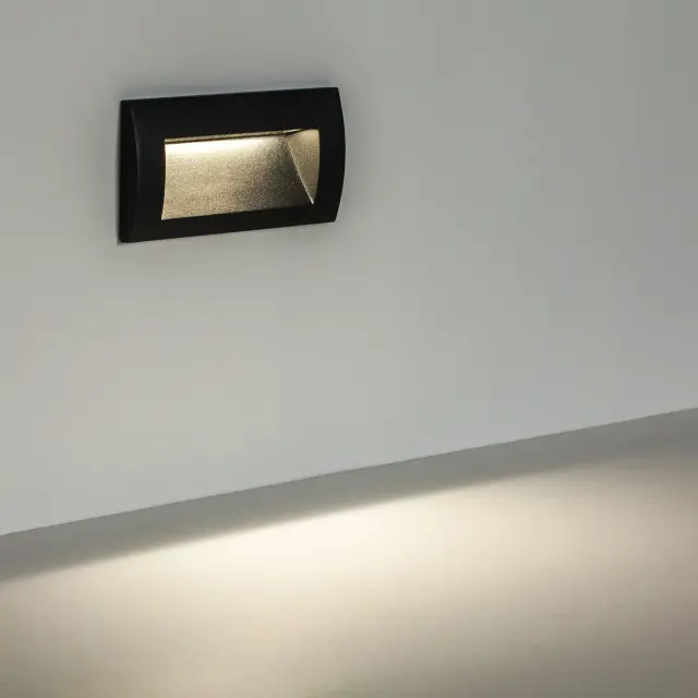 Встраиваемый в стену светильник Lightstar 383574 ESTRA — черный, ракурс 2