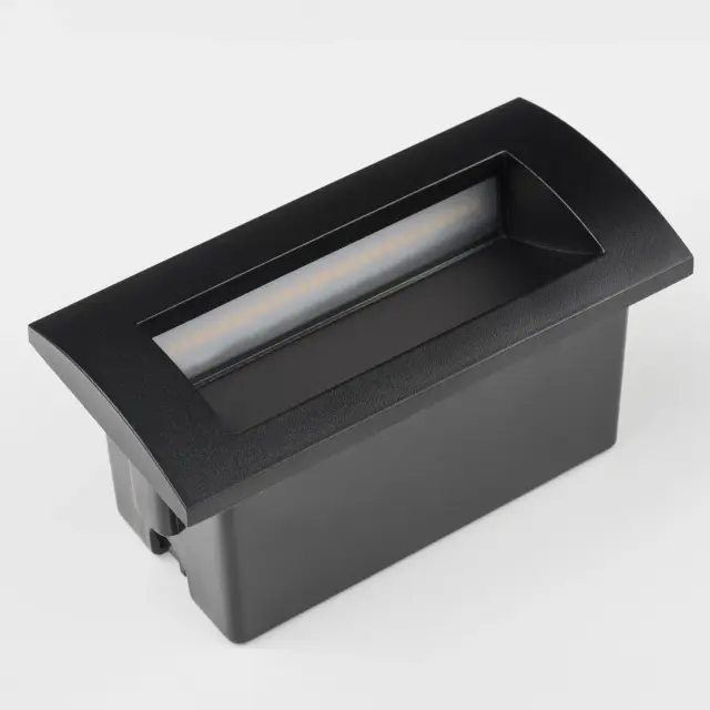 Встраиваемый в стену светильник Lightstar 383574 ESTRA — черный, ракурс 6