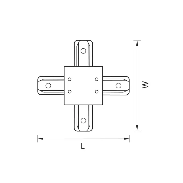 Соединитель для однофазного трека Lightstar 501146 BARRA — белый, ракурс 2