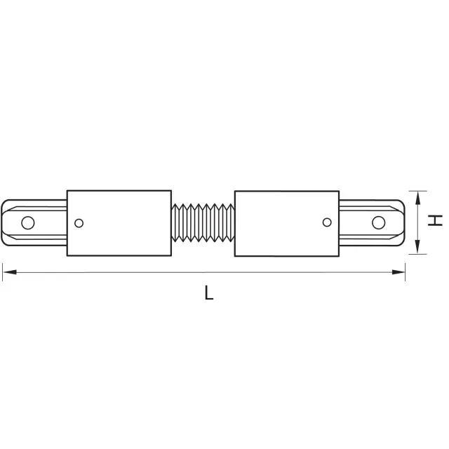 Соединитель для однофазного трека Lightstar 501156 BARRA — белый, ракурс 2