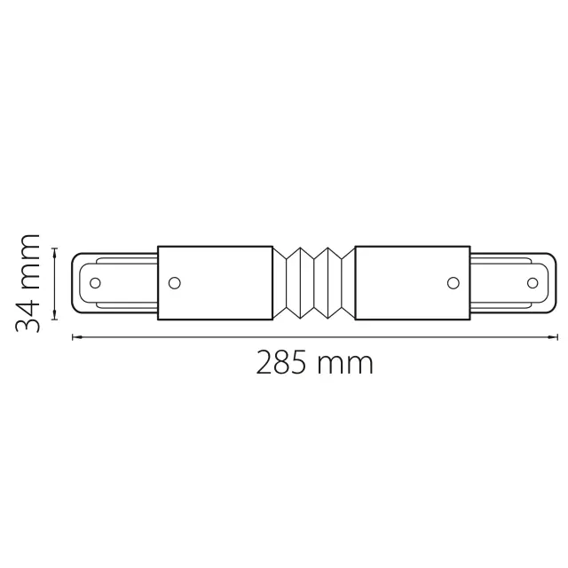 Соединитель для однофазного трека Lightstar 502156 BARRA — белый, ракурс 2
