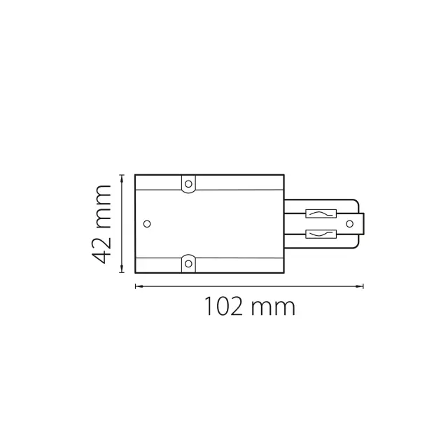 Подвод питания для трехфазного шинопровода Lightstar 504119 BARRA — серый, ракурс 2