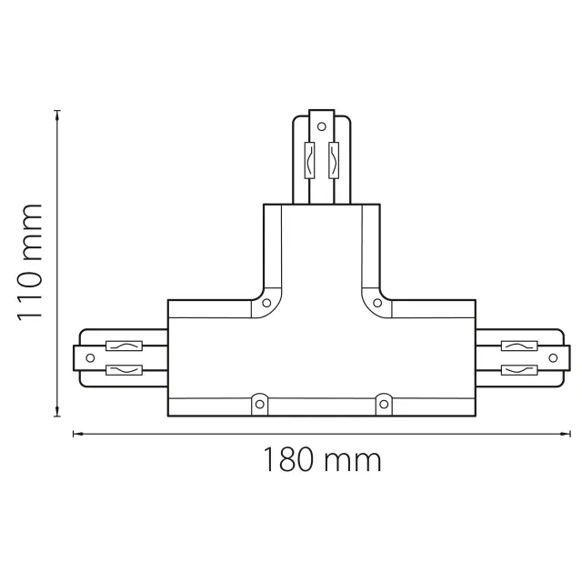 Соединитель для трехфазного трека Lightstar 504136 BARRA — белый, ракурс 2