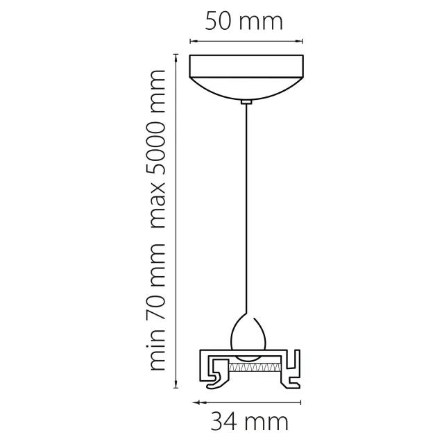 Подвес универсальный трековый Lightstar 504196 BARRA — белый, ракурс 2