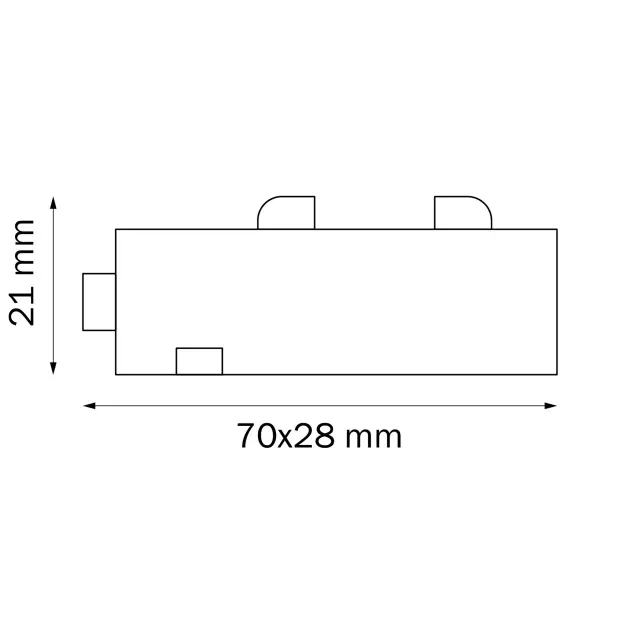 Соединитель питания PRO I-образный Lightstar 505107 TETA — черный, ракурс 2
