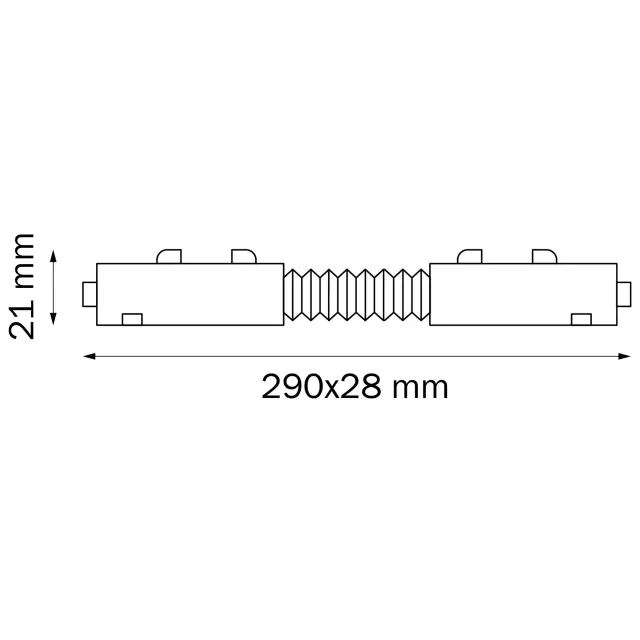 Соединитель питания регулируемый гибкий Lightstar 505156 TETA — белый, ракурс 2