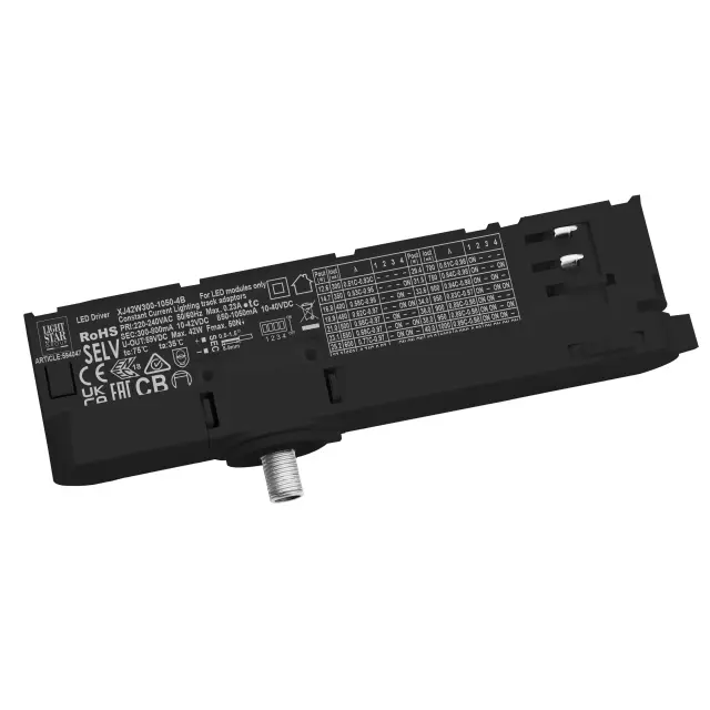 Адаптер для трехфазного шинопровода Lightstar 594047 QUATTRO — черный