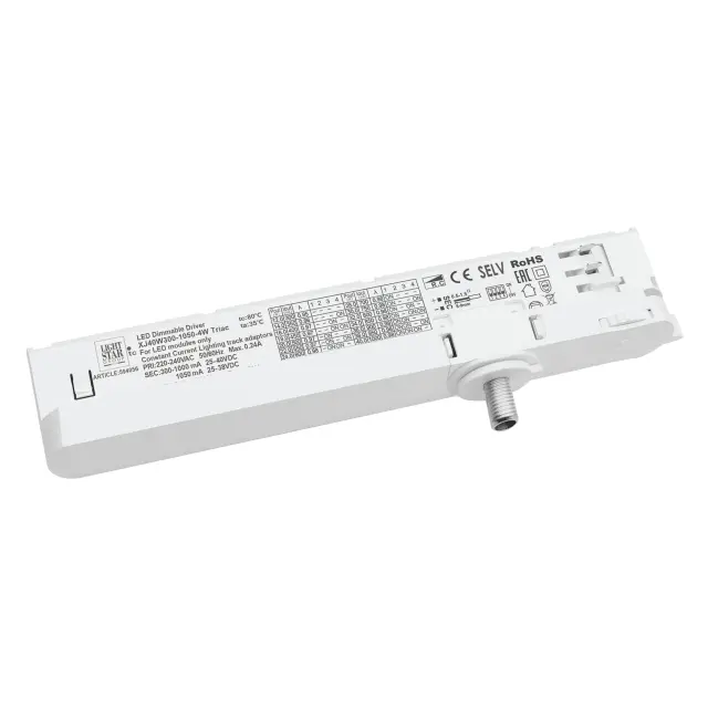 Адаптер для трехфазного шинопровода Lightstar 594056 QUATTRO — белый