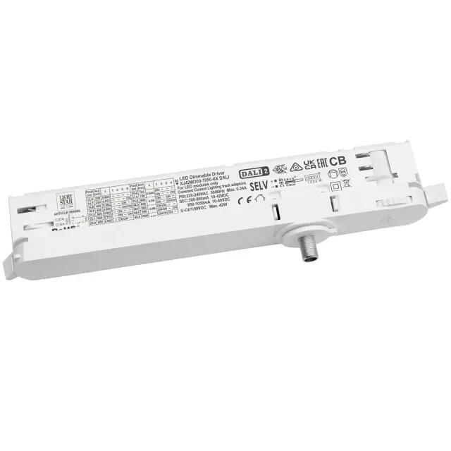 Адаптер для трехфазного шинопровода Lightstar 594066 QUATTRO — белый