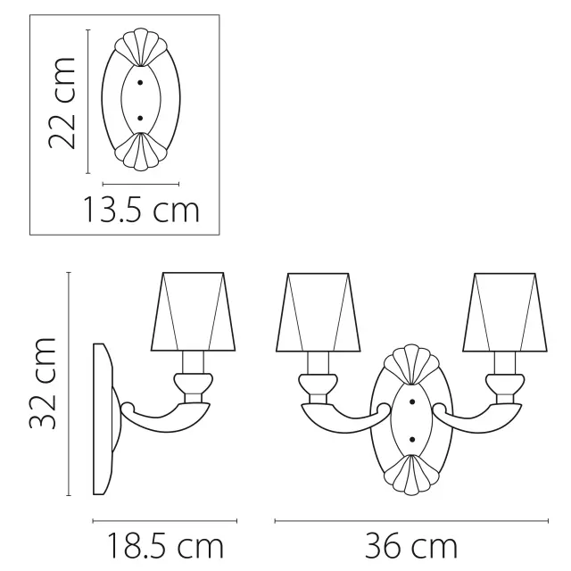 Бра Lightstar 690622 RAMO — золотой, ракурс 2
