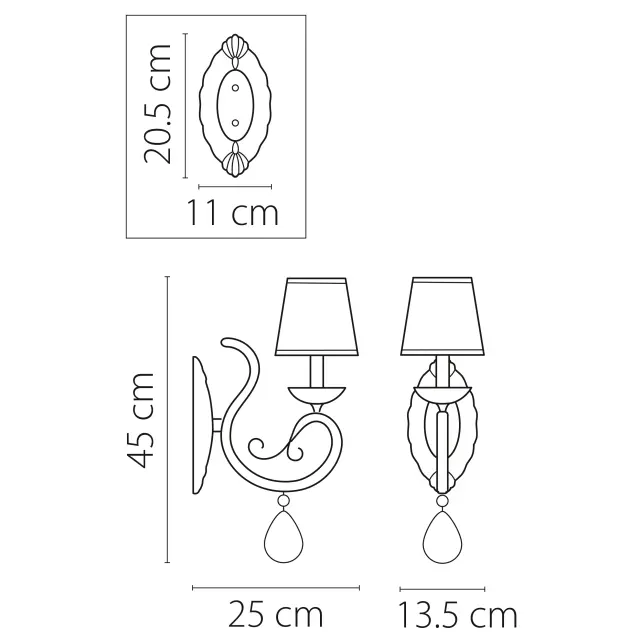 Бра Lightstar 693614 RICERCO — хром, ракурс 2