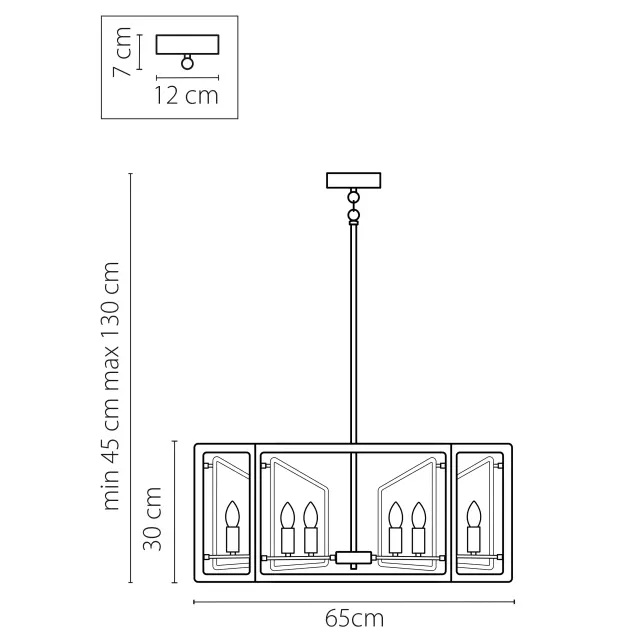 Люстра Lightstar 713327 REGOLO — золотой, ракурс 2