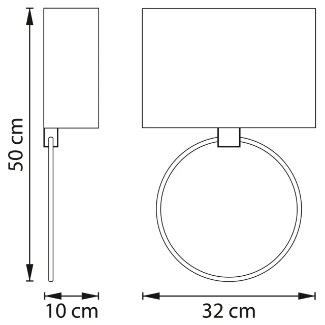 Бра Lightstar 713623 REGOLO — золотой, ракурс 2