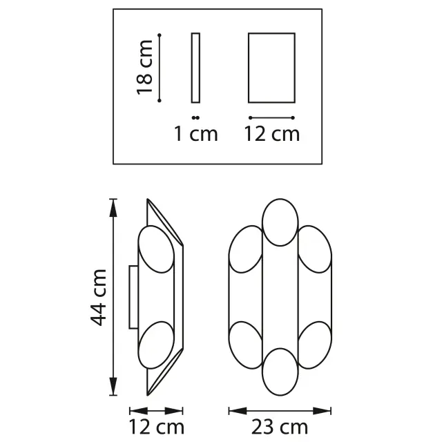 Бра Lightstar 720667 SIENA — черный, ракурс 2