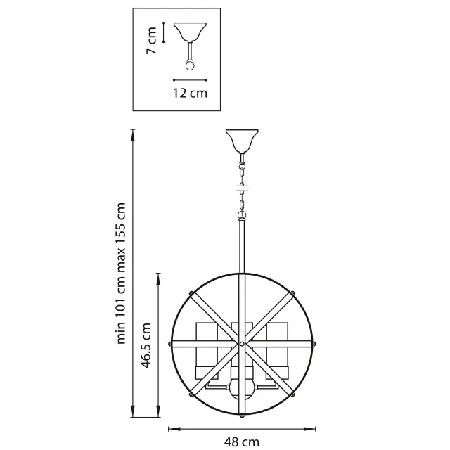 Люстра Lightstar 731147 CERO — черный, ракурс 2