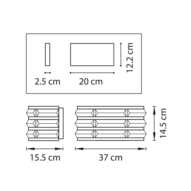 Бра Lightstar 746618 AMERIGO — серый, ракурс 2