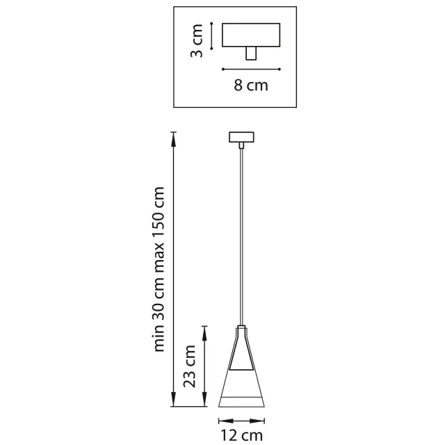 Светильник Lightstar 757019 CONE — хром, ракурс 2