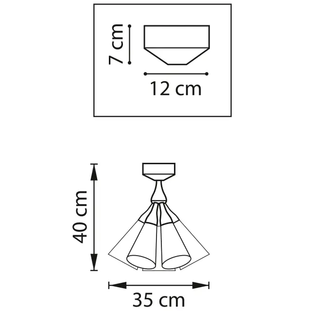 Люстра Lightstar 757070 CONE — черный, ракурс 7