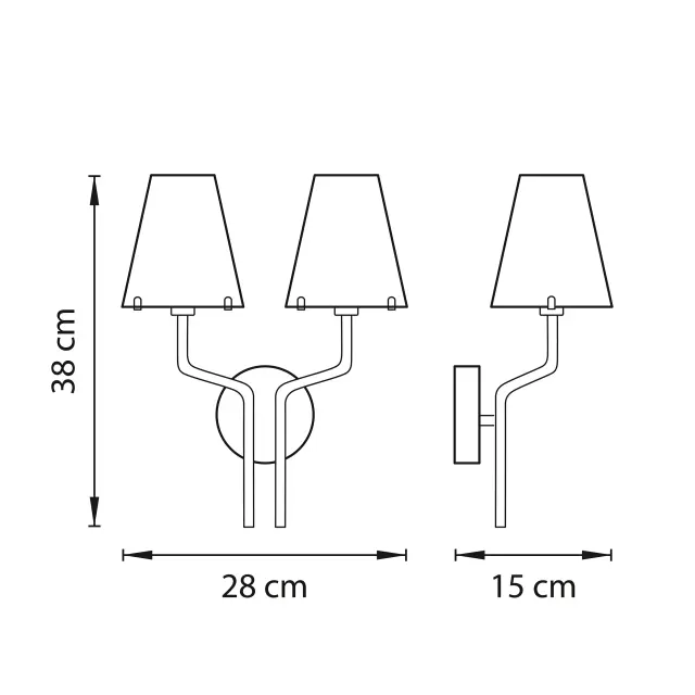 Бра Lightstar 758624 DIAFANO — хром, ракурс 2