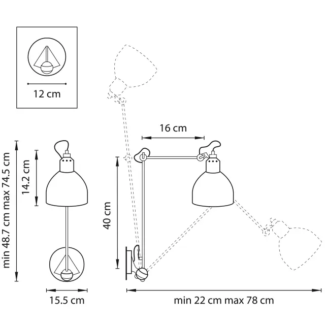 Бра Lightstar 765617 LOFT — черный, ракурс 10