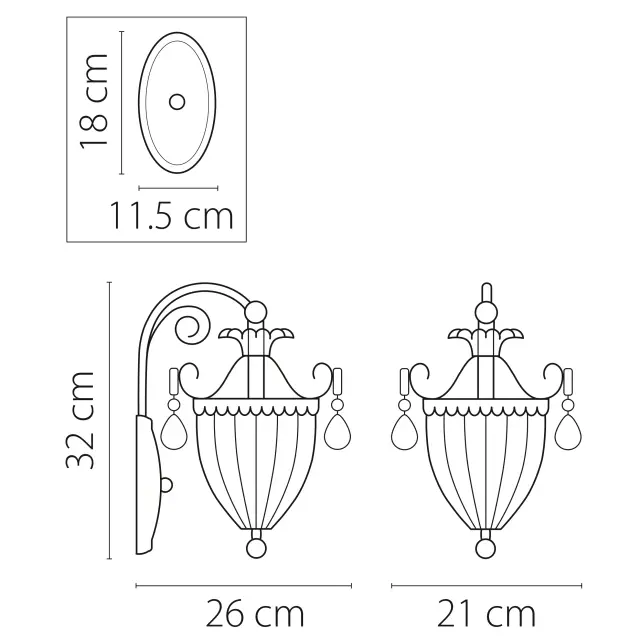 Бра Lightstar 790612 SCHON — золотой, ракурс 8