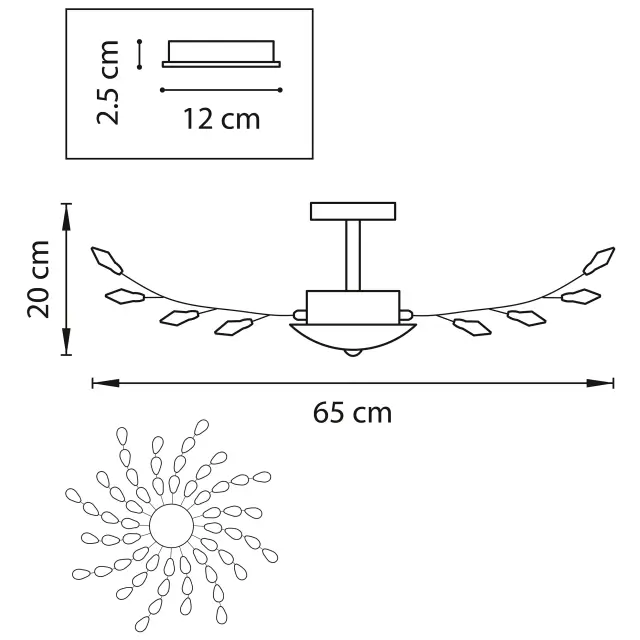 Люстра Lightstar 791184 ISABELLE — хром, ракурс 2