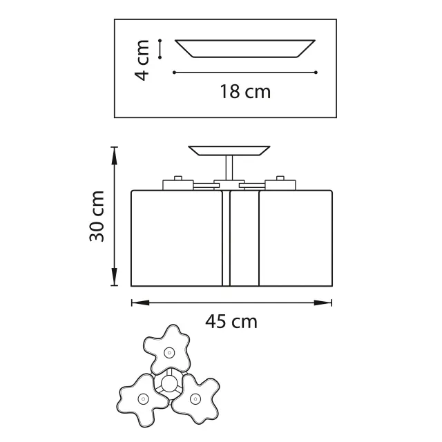 Люстра Lightstar 802033 NUBI — золотой, ракурс 2