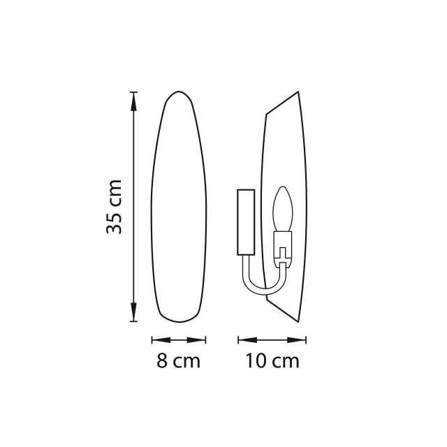 Бра Lightstar 803600 DISSIMO — хром, ракурс 6