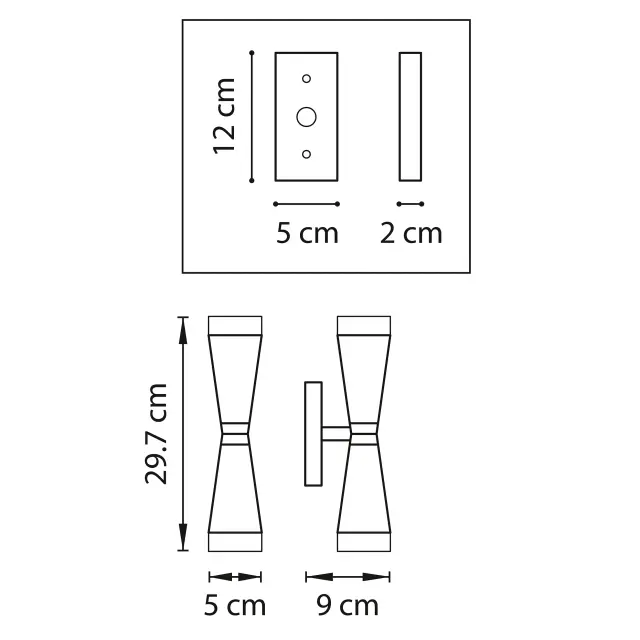 Бра Lightstar 807623 PUNTO — бежевый, ракурс 2