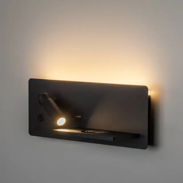Бра Lightstar 808557 MURO II — черный, ракурс 4
