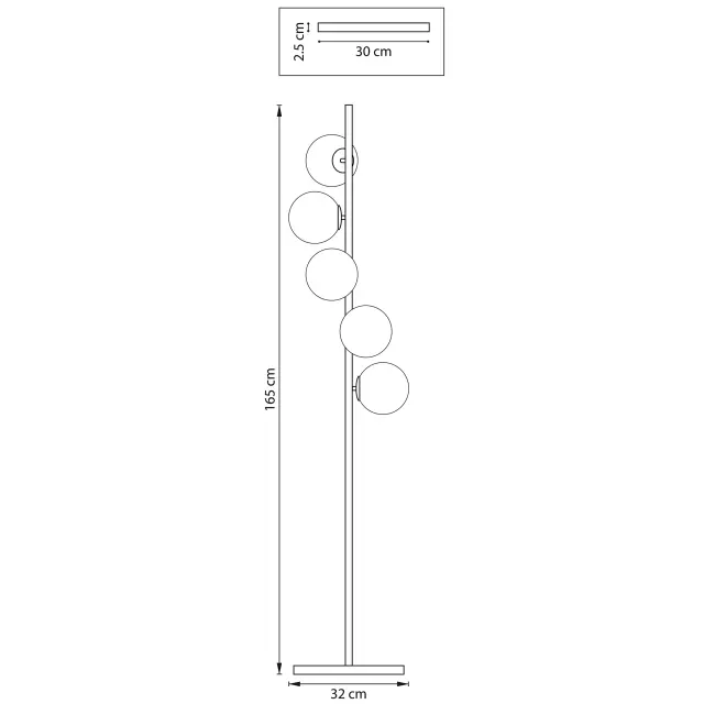 Торшер Lightstar 815757 CROCO — черный, ракурс 2