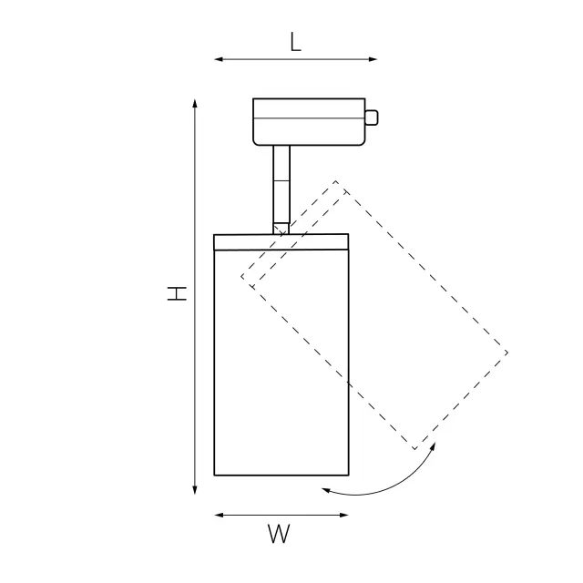 Светильник для однофазного трека Lightstar A1T216586 RULLO — белый, ракурс 2