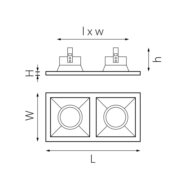 Точечный светильник Lightstar D5270606 DOMINO — белый, ракурс 2