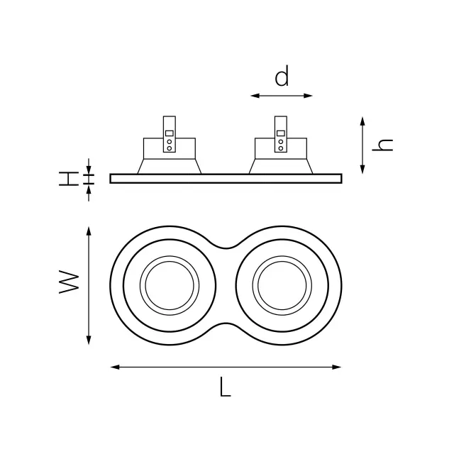 Точечный светильник Lightstar D6260606 DOMINO — белый, ракурс 2