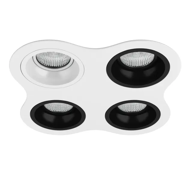 Точечный светильник Lightstar D64606070707 DOMINO — белый