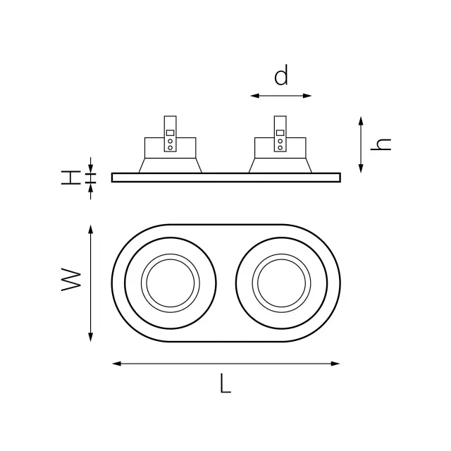 Точечный светильник Lightstar D6570303 DOMINO — черный, ракурс 2