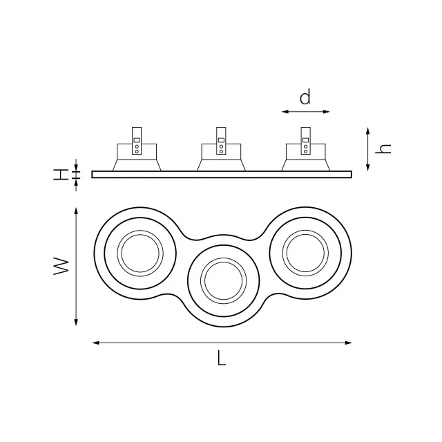 Точечный светильник Lightstar D696070607 DOMINO — белый, ракурс 2