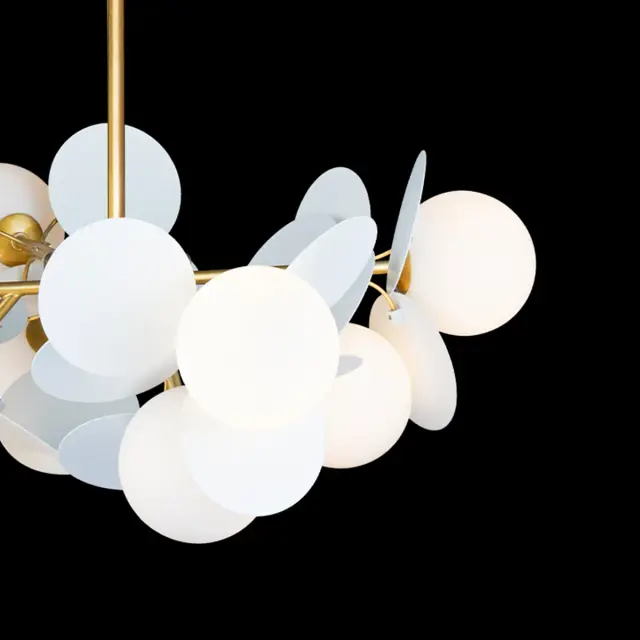 Люстра Loft IT 10008/8 white MATISSE — золотой, ракурс 4