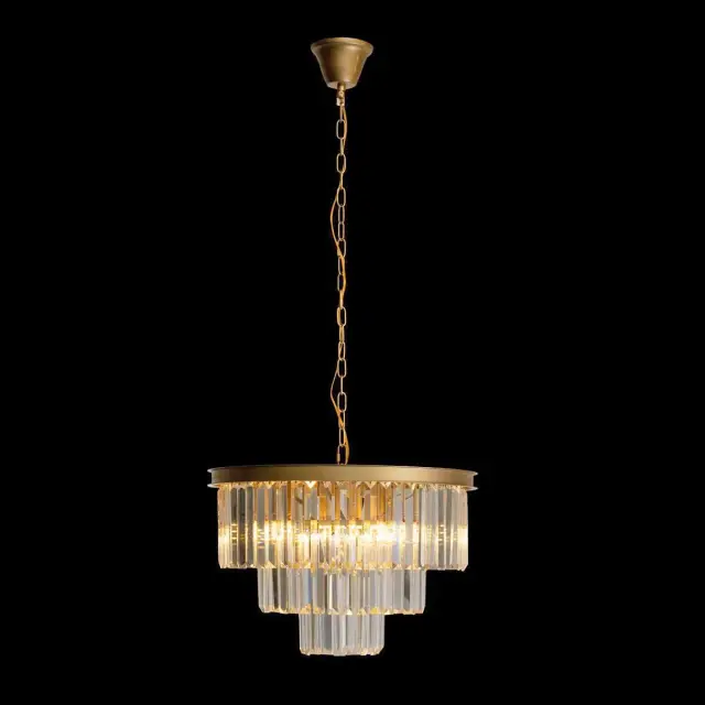 Люстра Loft IT 10019/500C PRISM CLEAR — золотой, ракурс 2