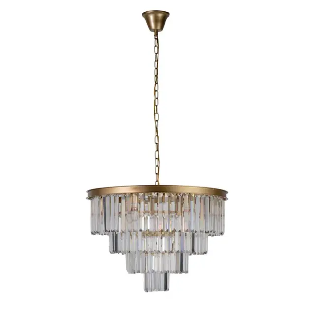 Люстра Loft IT 10019/600C PRISM CLEAR — золотой