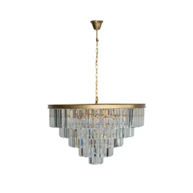 Люстра Loft IT 10019/800C PRISM CLEAR — золотой