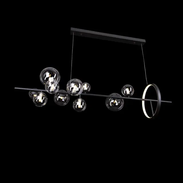 Светильник Loft IT 10023/1200L MOLECULE — черный, ракурс 4