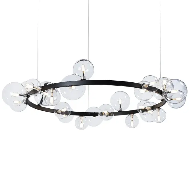 Люстра Loft IT 10023/1200 MOLECULE — черный, ракурс 4