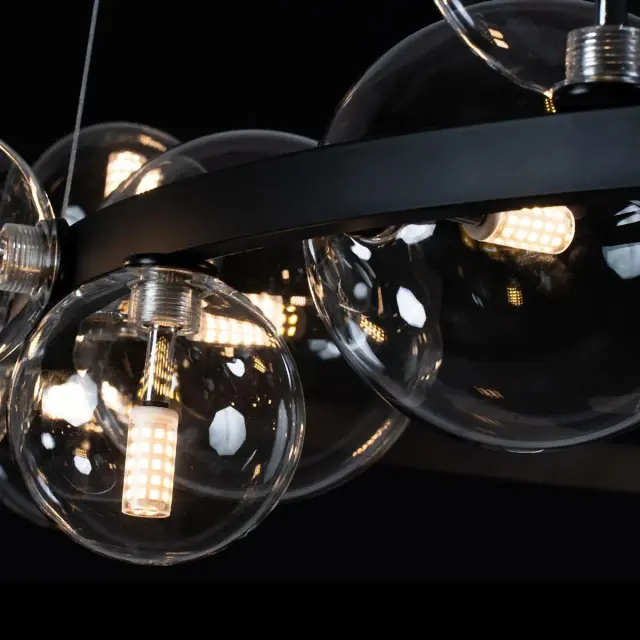 Люстра Loft IT 10023/1200 MOLECULE — черный, ракурс 5
