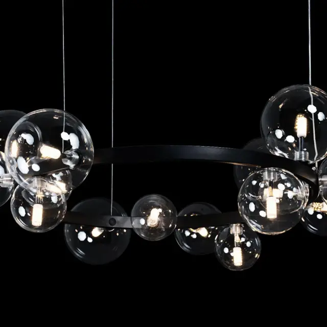 Люстра Loft IT 10023/850 MOLECULE — черный, ракурс 2