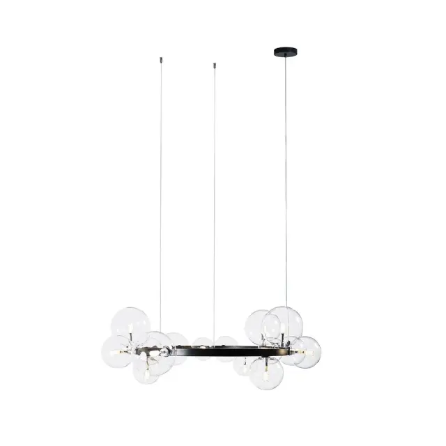 Люстра Loft IT 10023/850 MOLECULE — черный, ракурс 3
