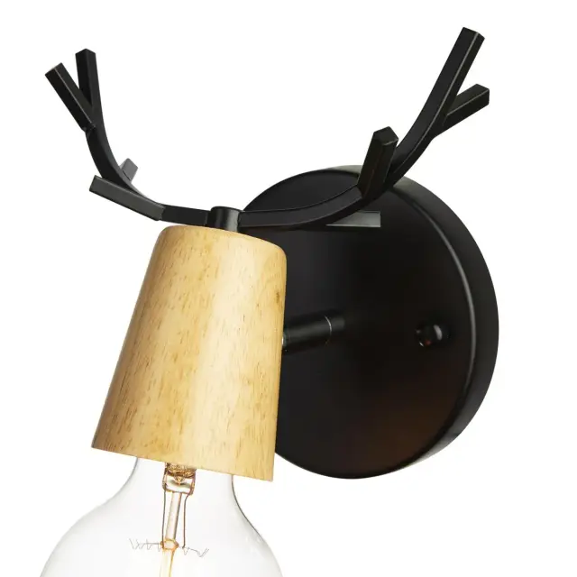 Бра Loft IT 10024/1W Black SVEN — черный, ракурс 3